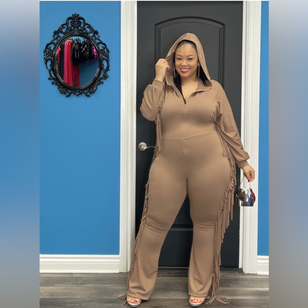 Plus Size Bohemian Style Jumpsuit with
